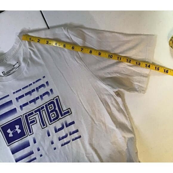 Under Armour Mens FTBL HeatGear T-Shirt Medium Loose Fit - Picture 5 of 7